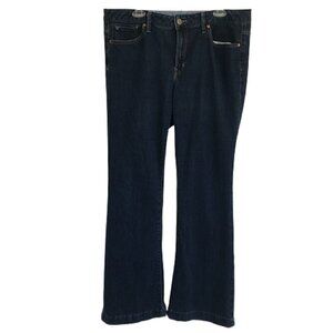 Gap 1969 Jeans 33/16R Long & Lean Blue Denim Straight High Rise Dark Wash